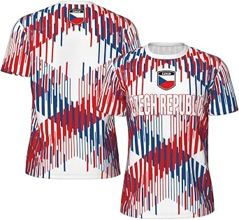 2026 Czech Republic Flag Team Sports Mesh T-Shirt Jerseys for Running Cycling Soccer Fans Tennis Fitness