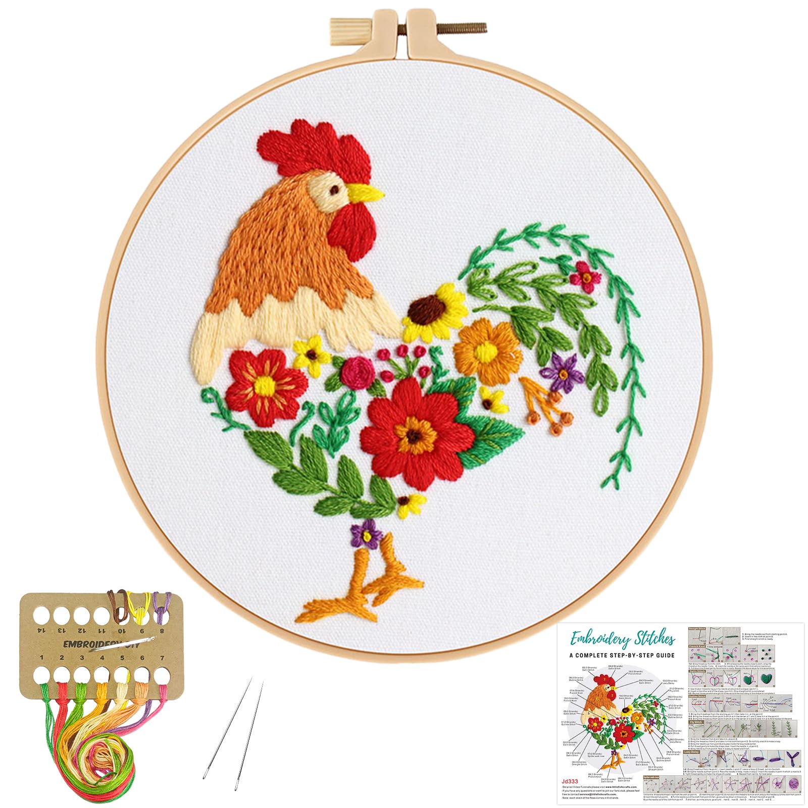 Amazon.com: Louise Maelys Funny Animal Embroidery Kits for