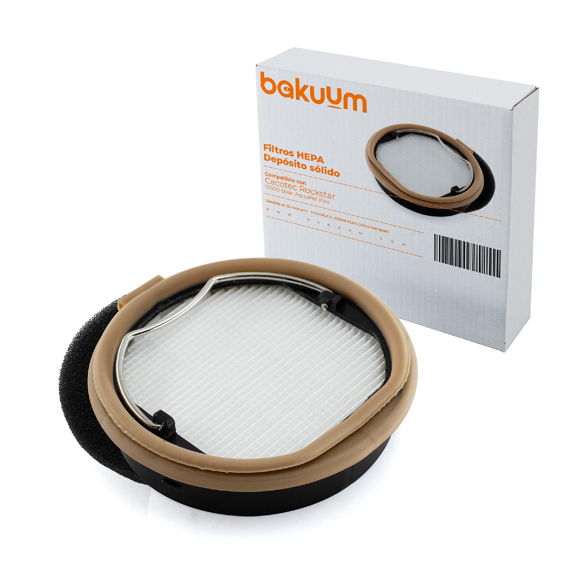 Filtro para aspiradora Cecotec Conga Rockstar 10500 Solar AquaPet Flex. De alta eficiencia para aspirador escoba