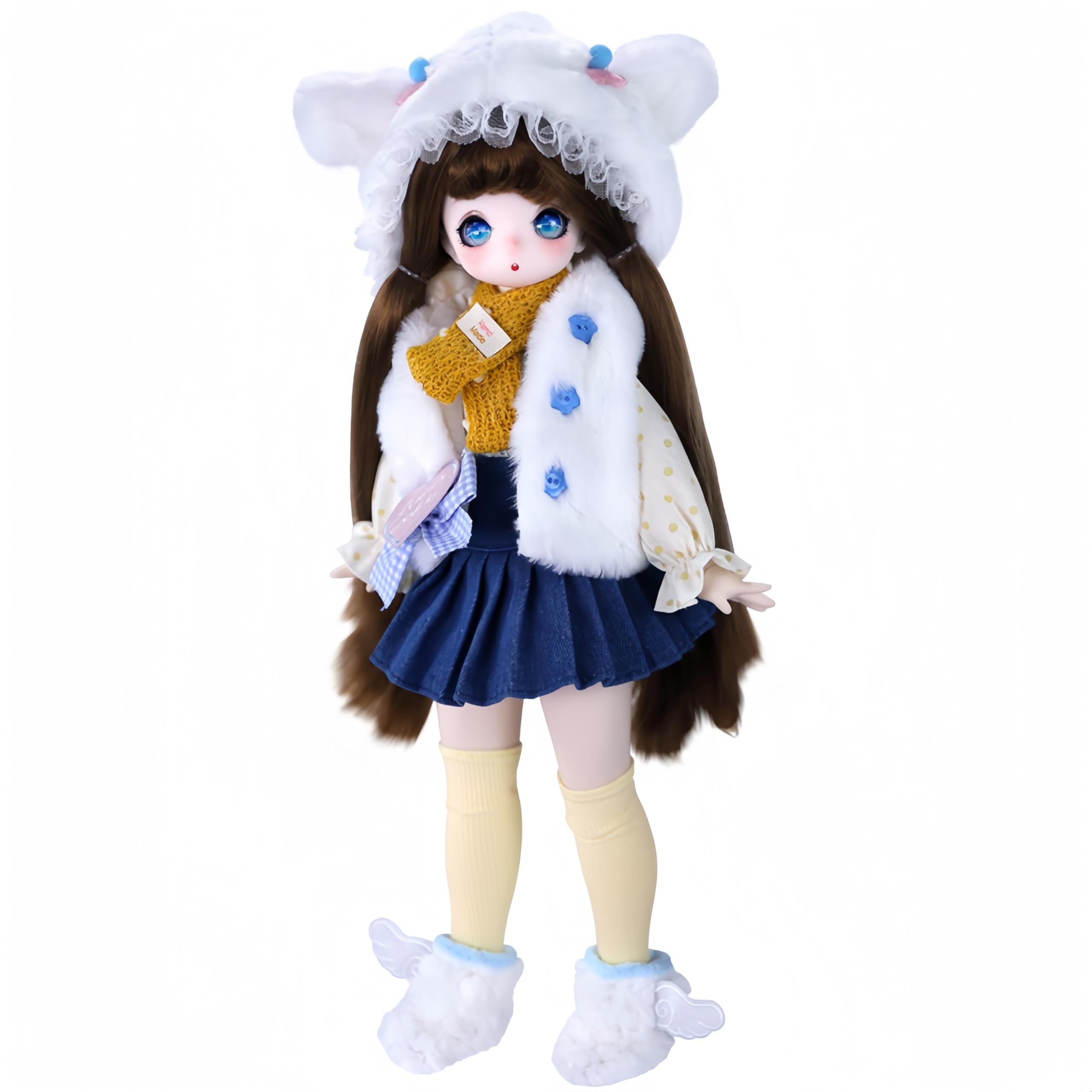 Amazon.com: 1/4 BJD Doll Kawaii Doll Move Joints Handmade Makeup