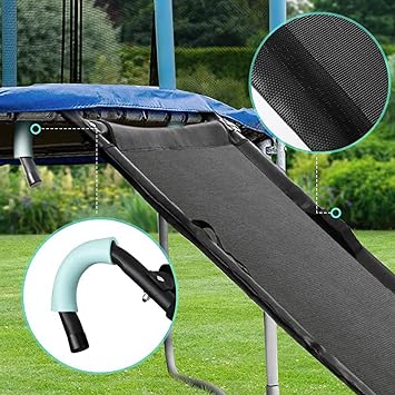 Trampoline Slide, Safer Than Trampoline Ladder, Universal 22 Width Safety Trampoline Slide with Handles and Strong Tear Resistant Fabric for Children Kids