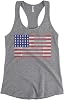 Womens Dumbbell American Flag Workout Gym Fitness Racerback Tank Top