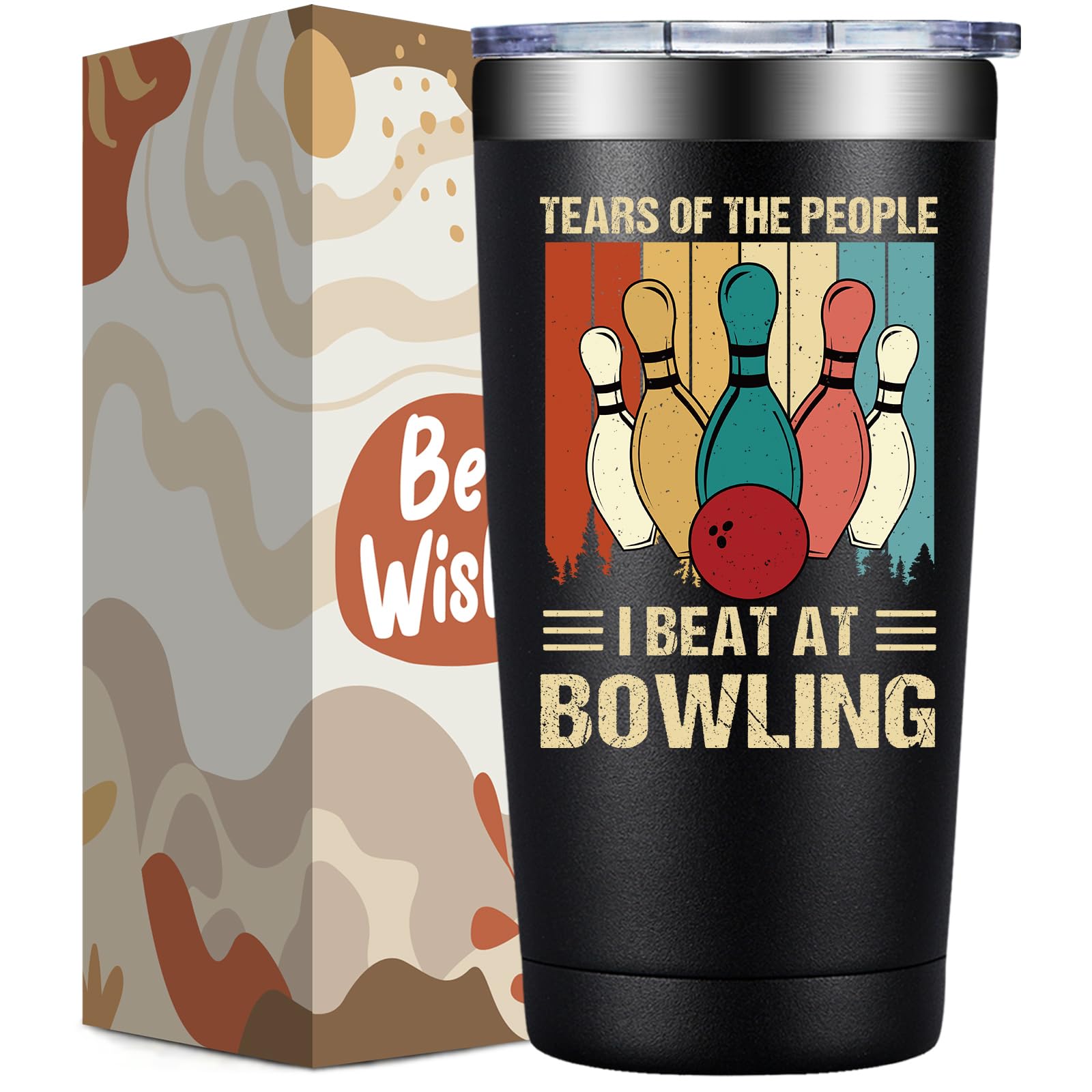 Bowling Gifts for Men, Women - Christmas Birthday Gift Ideas for Bowling Lover - Bowlings Accessories for Player Coach Dad Boyfriend - 20oz Tumbler