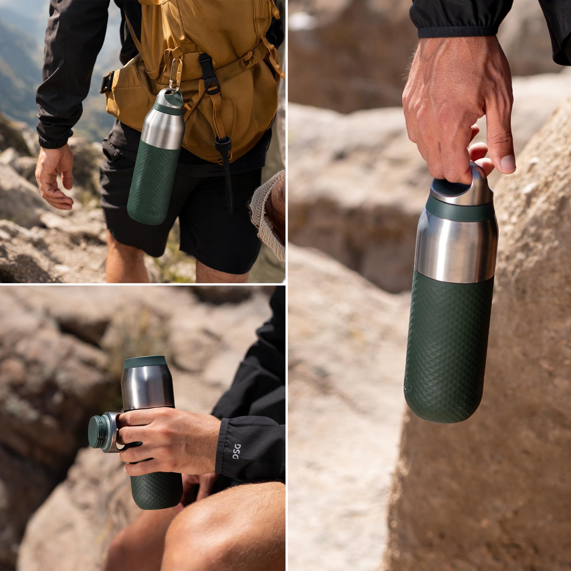 ION8 PRIMO ROAM Borraccia Termica 835 ml (28 oz)- Acciaio Inox Antiperdita, Isolamento Sottovuoto per Bevande Calde e Fredde, Tappo a Vite, Lavabile in Lavastoviglie, Lilla