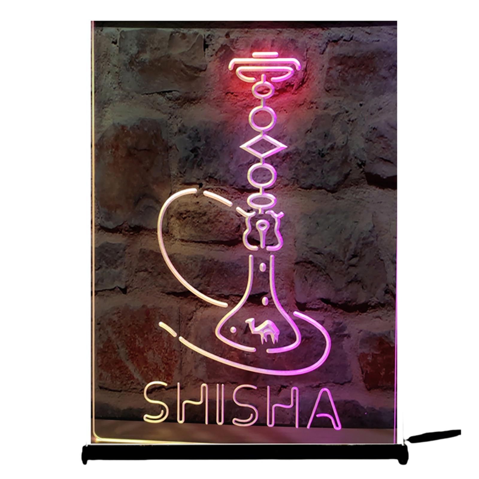 Keyqeen B Hookah Ar Neon Sign, App Rg Dimming Led Neon Lights For Shisha Shop Decoration, Desktop Standing Us Luminous Signboard,,40X30cm