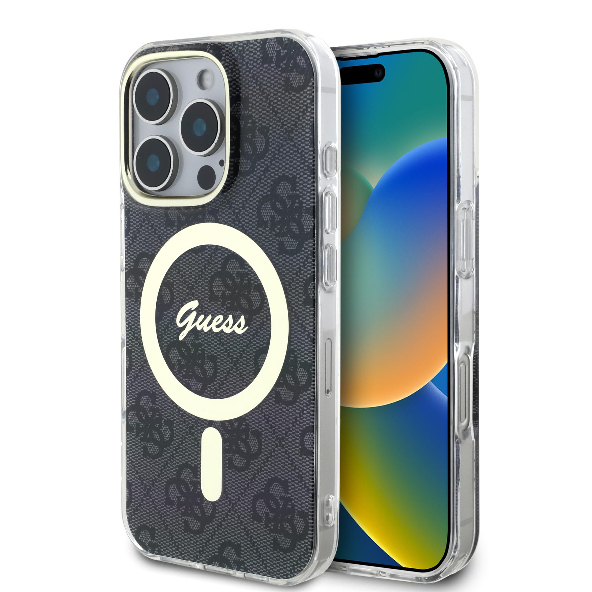 Coque iPhone 16 Pro Max Guess IML compatible Magsafe rigide antichoc - 8