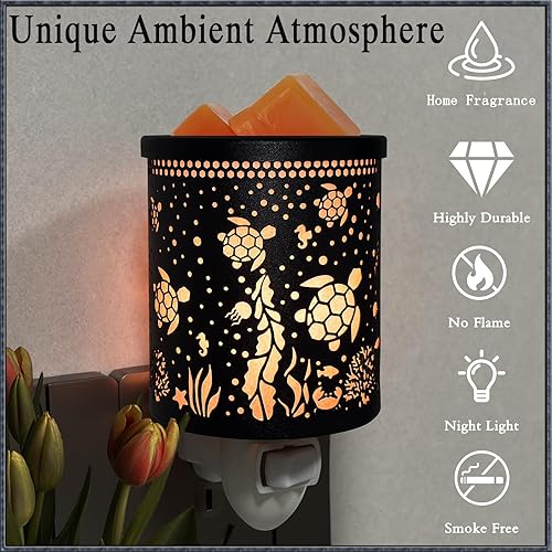 Miniatura 8 de Calentador de cera enchufable, calentador de cera derretida, quemador de cera, calentador de velas, calentador de velas para decoración de oficina