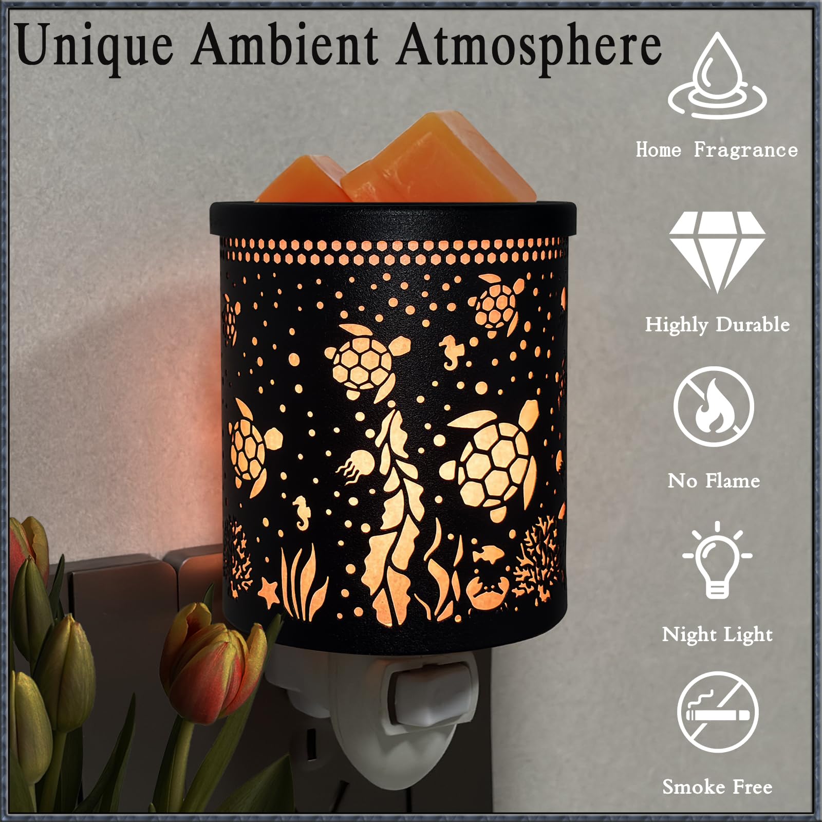 kaakuuki Plug in Wax Warmer?Candle Wax Warmer for Scented Wax melt Warmer?Electric Wax Burner as Gifts for Mom Grandma Women?Sea Turtle?…