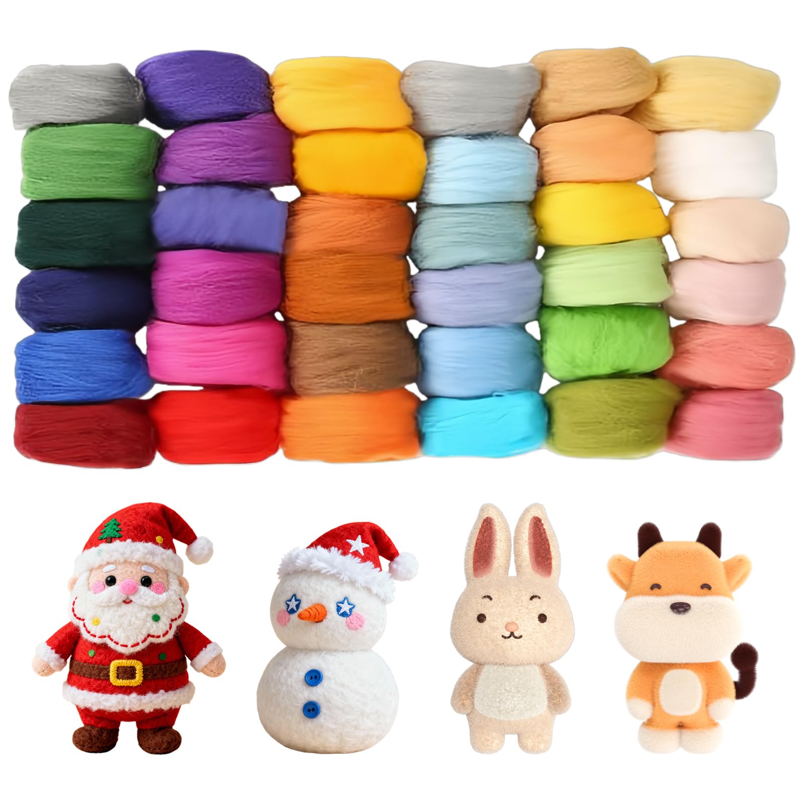 JSRQT Kit di Avviamento per Principianti Punch Needle Natale, Kit per Ricamo con Ago da Punzonatura con Motivo di Babbo Natale per Adulti Bambini, Punch Needle Starter Kit de Ricamo con Strumento