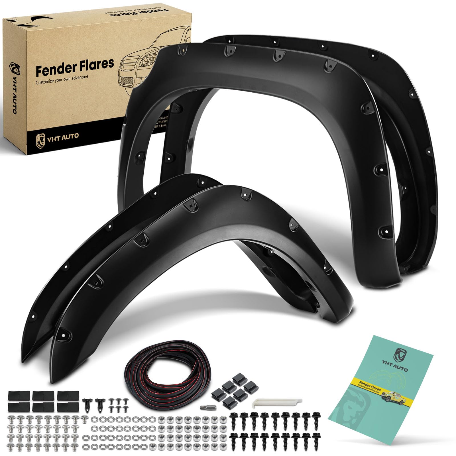 Pocket Bolt Style Fender Flares For Toyota Tundra 2007-2013 – Full Set, Paintable – PSI