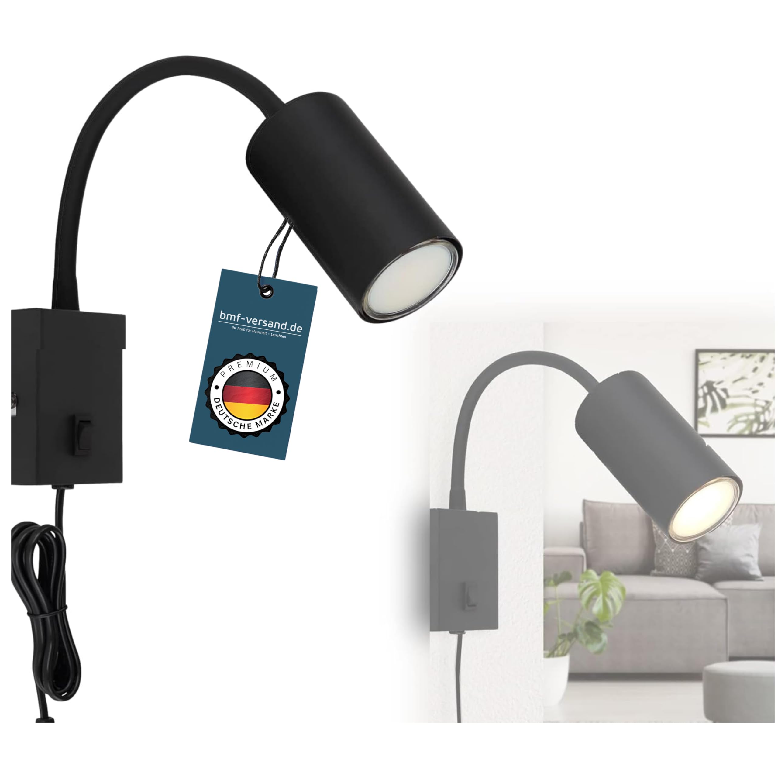 Lampada Da Parete Con Interruttore Bmf-versand | Bianca Per - 9