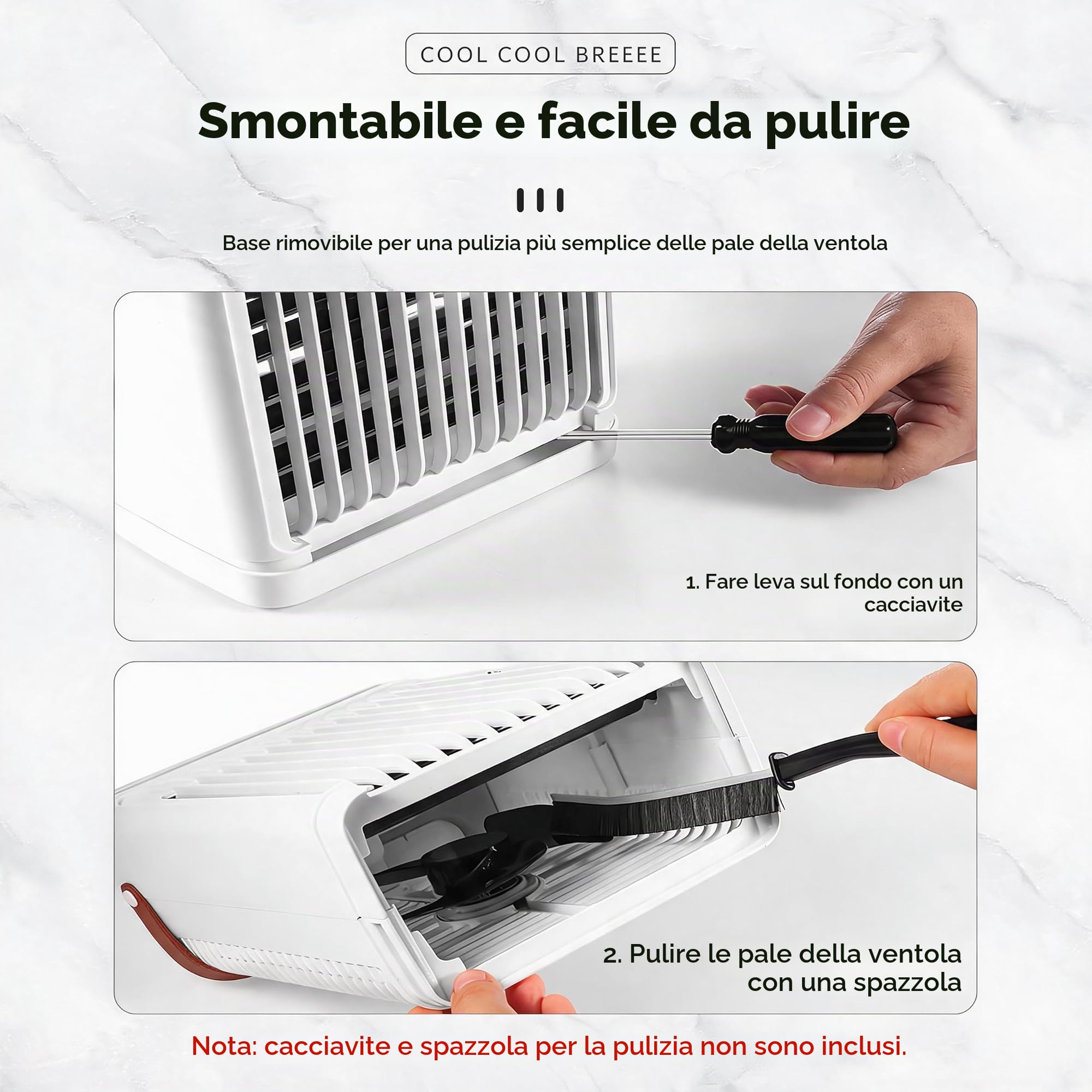 Mini Condizionatore Portatili Senza Tubo Climatizzatore Portatile Ventola 'umidificatore con Serbatoio 680 Ml 2 Nebbie Fredde 5 velocità 2 Nebbie Fredde e 7 LED Nebulizzatore Condizionatore