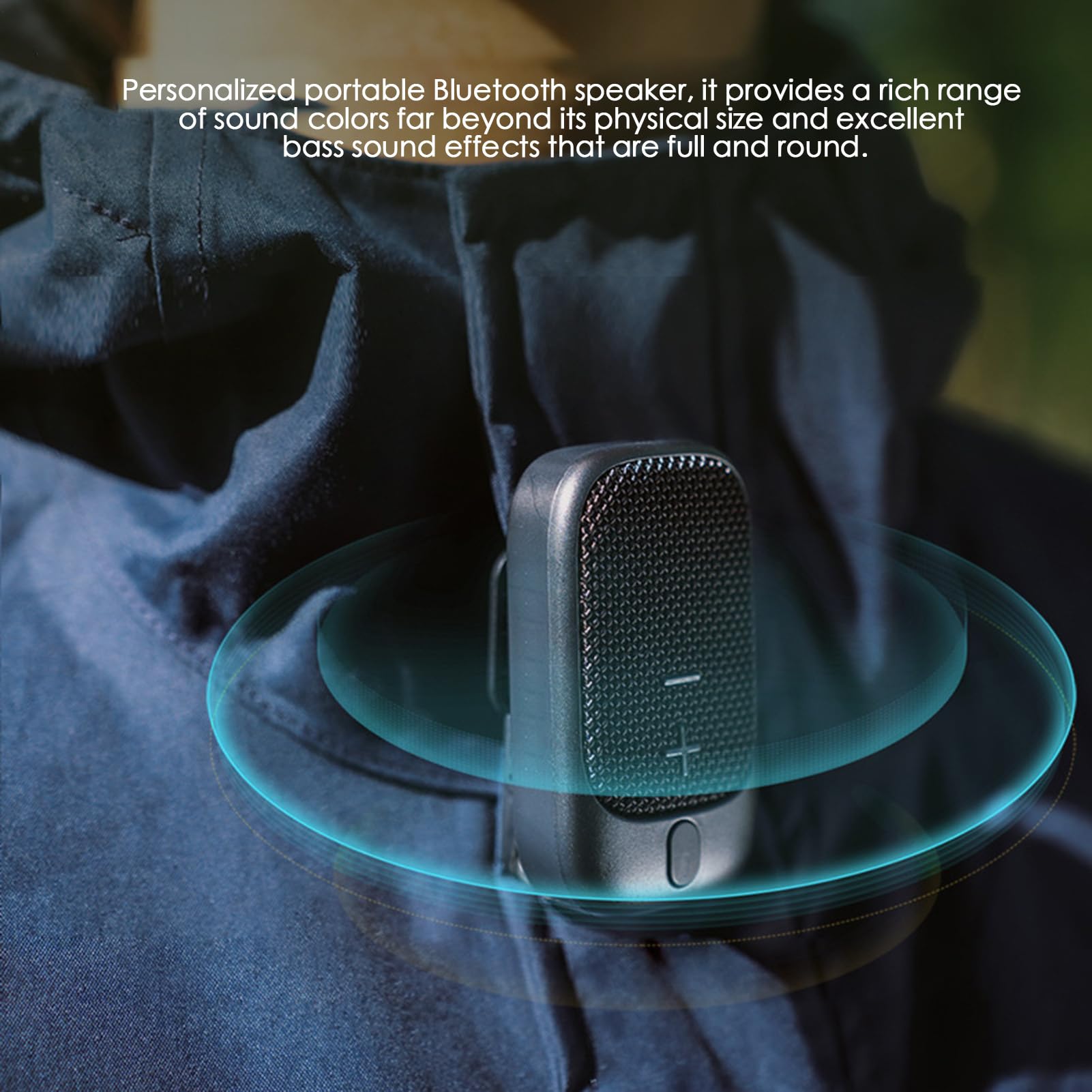 Genérico Altoparlante impermeabile portatile: altoparlante da doccia | portatile con bassi stereo, classificazione impermeabile, design compatto con , 10 ore di durata della batteria | Attività