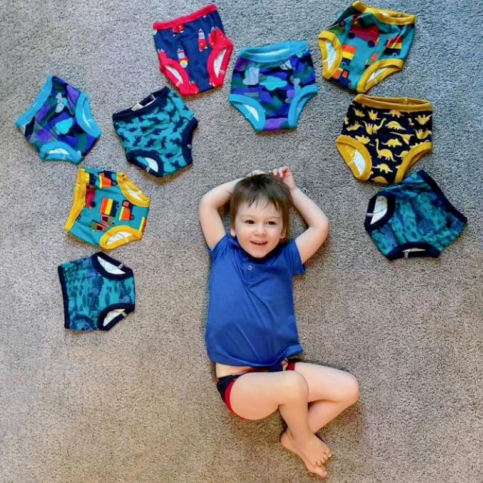 Image of BIG ELEPHANT 10 Packs Baby Girls' and Boys' Potty Training Pants, 100% Cotton Absorbent Training Underwear for Toddler, 12-24 Months