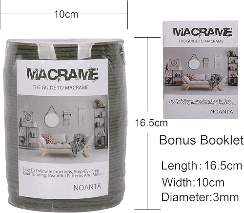 Miniatura 13 de NOANTA Cuerda de macramé color naranja brillante, 0.079 in x 220 yardas, cuerda de algodón colorido para colgar en la pared, ganchos de plantas