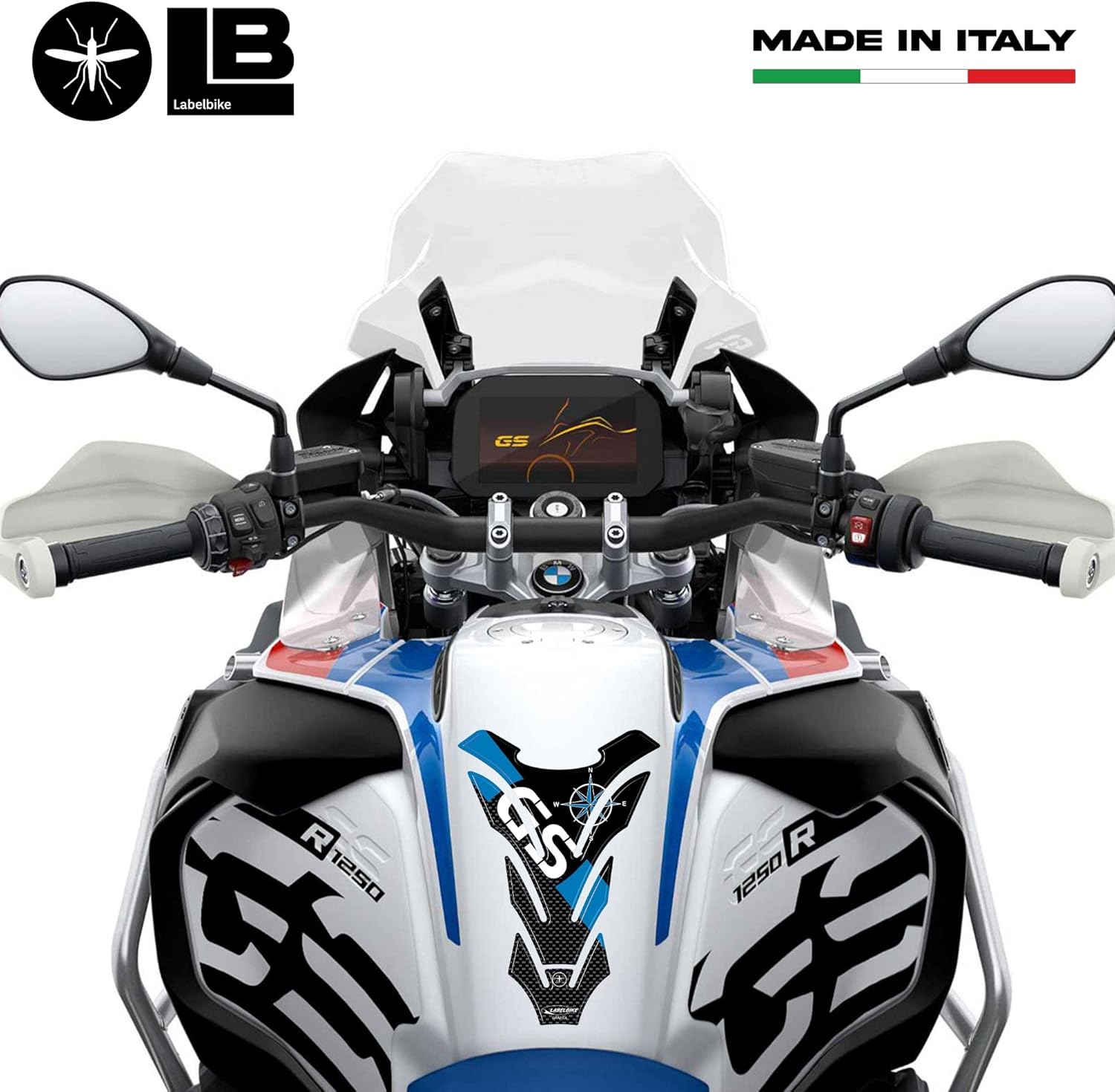 labelbike - 3D Sticker Motorcycle Fuel Tank Pad Protection and Decoration in Resin Compatible with BMW GS
