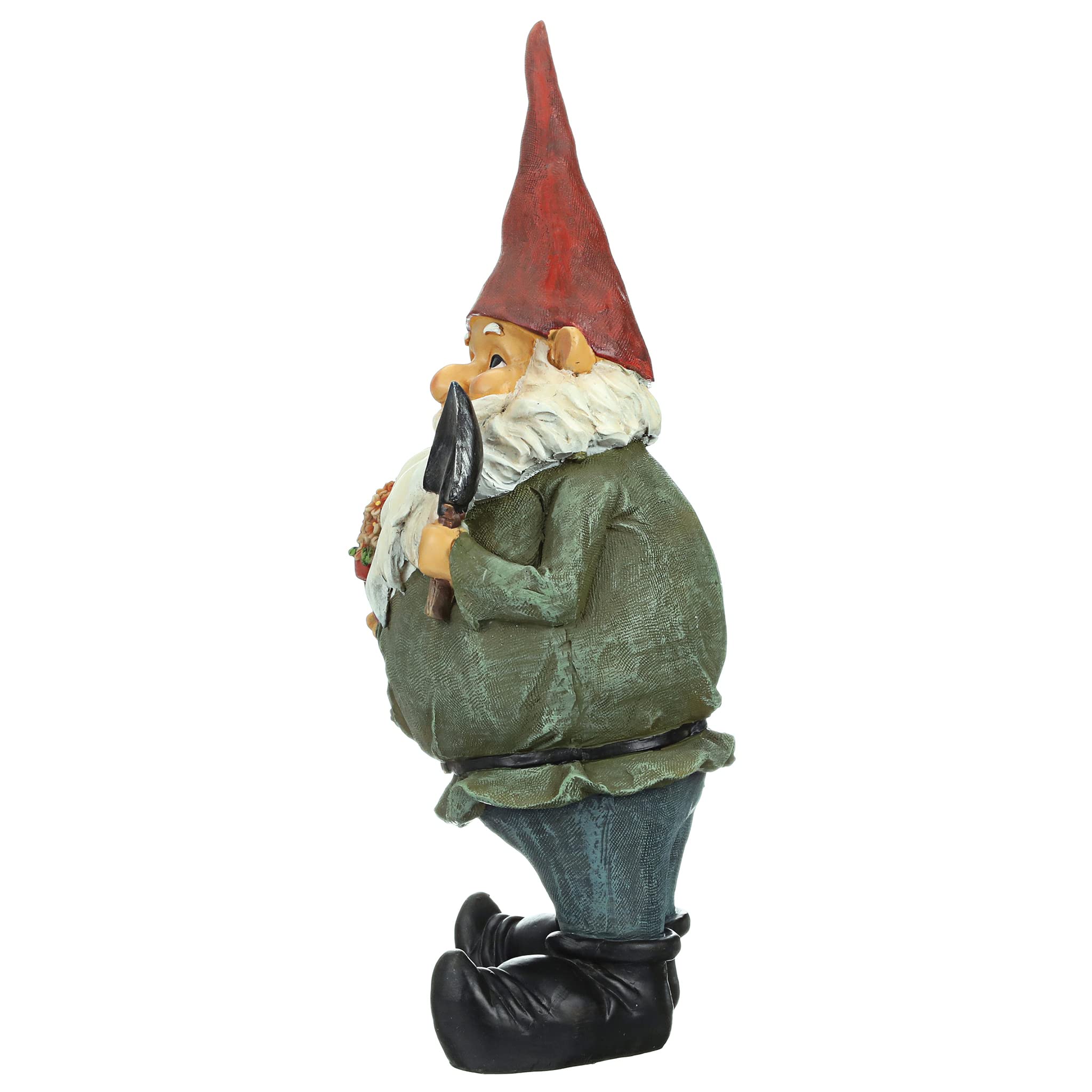 Design Toscano QM211261 Garden Gnome Statue - Dagobert avec des cadeaux jardin Gnome - Pelouse Gnome