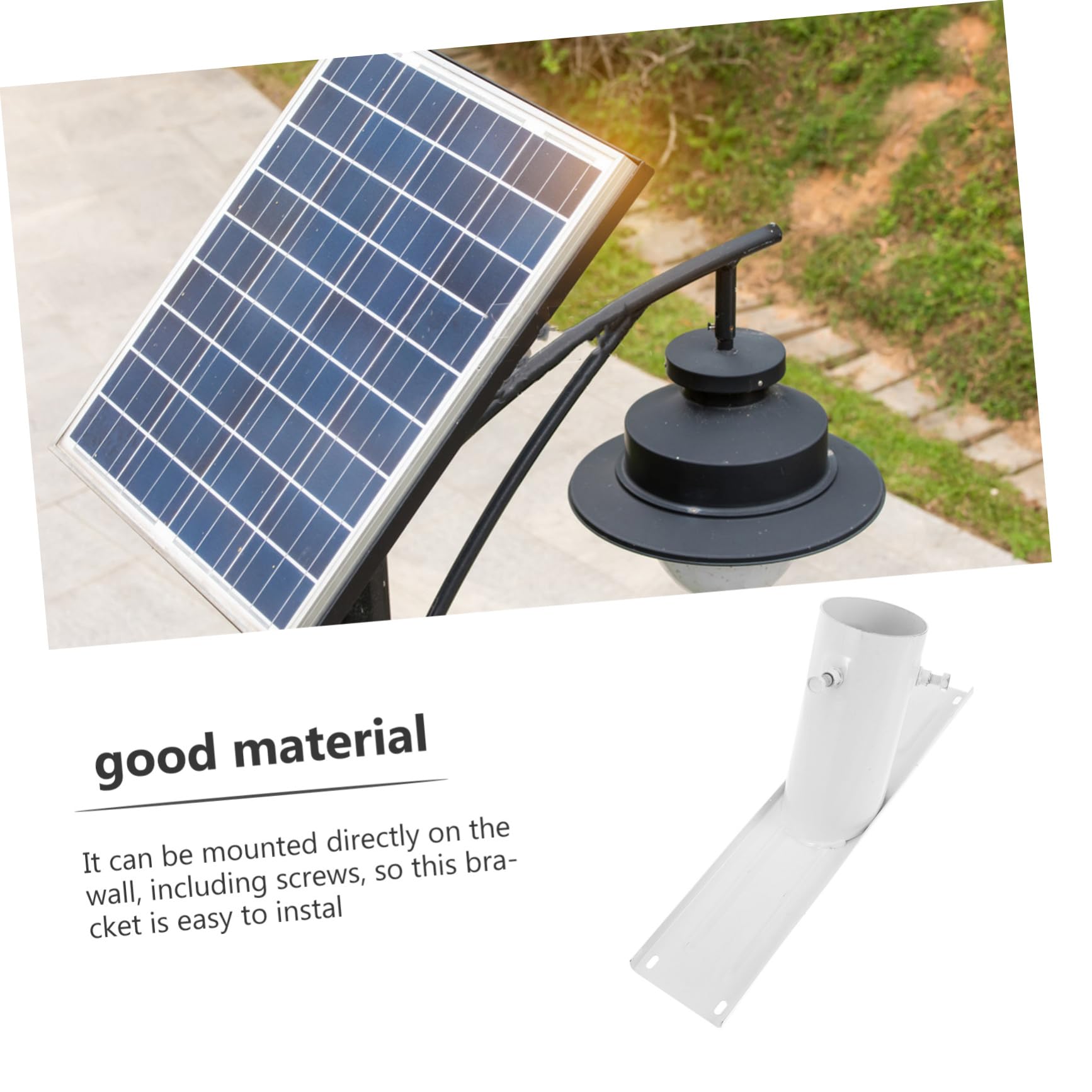 YARNOW Supports De Panneaux Solaires Support De Panneau Photovoltaïque Pour Lampadaire 50 W 80 W Kit De Montage De Poteau Dingénierie Réglable