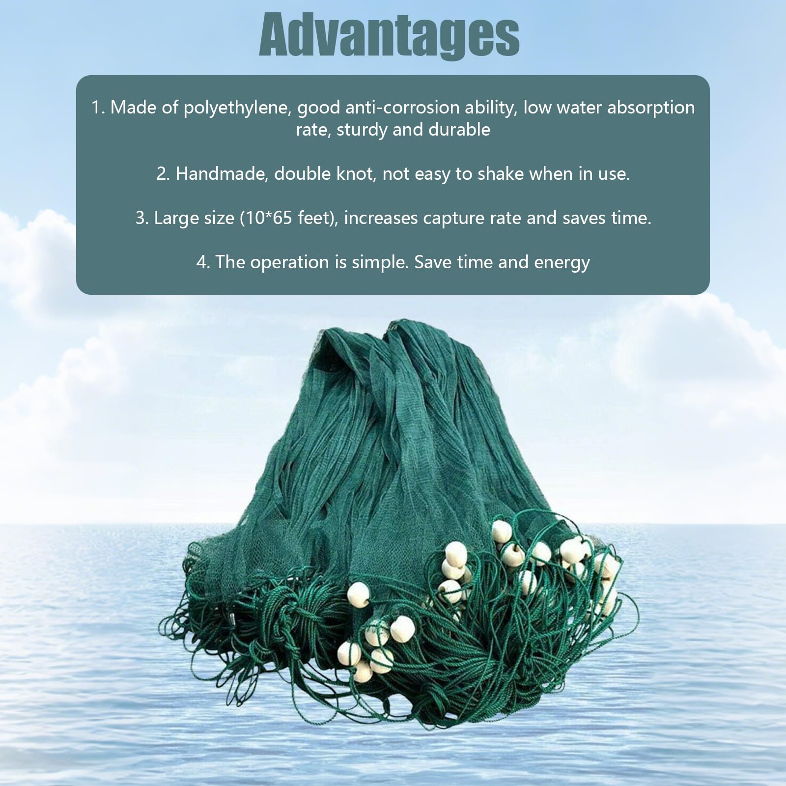 Seines De Plage En Polyéthylène De 2 M De Profondeur Pour Les Amateurs