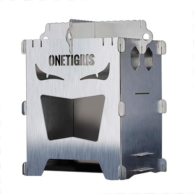 OneTigris ROCUBOID Wood Stove EVIL EYES Version, Weighs 580g
