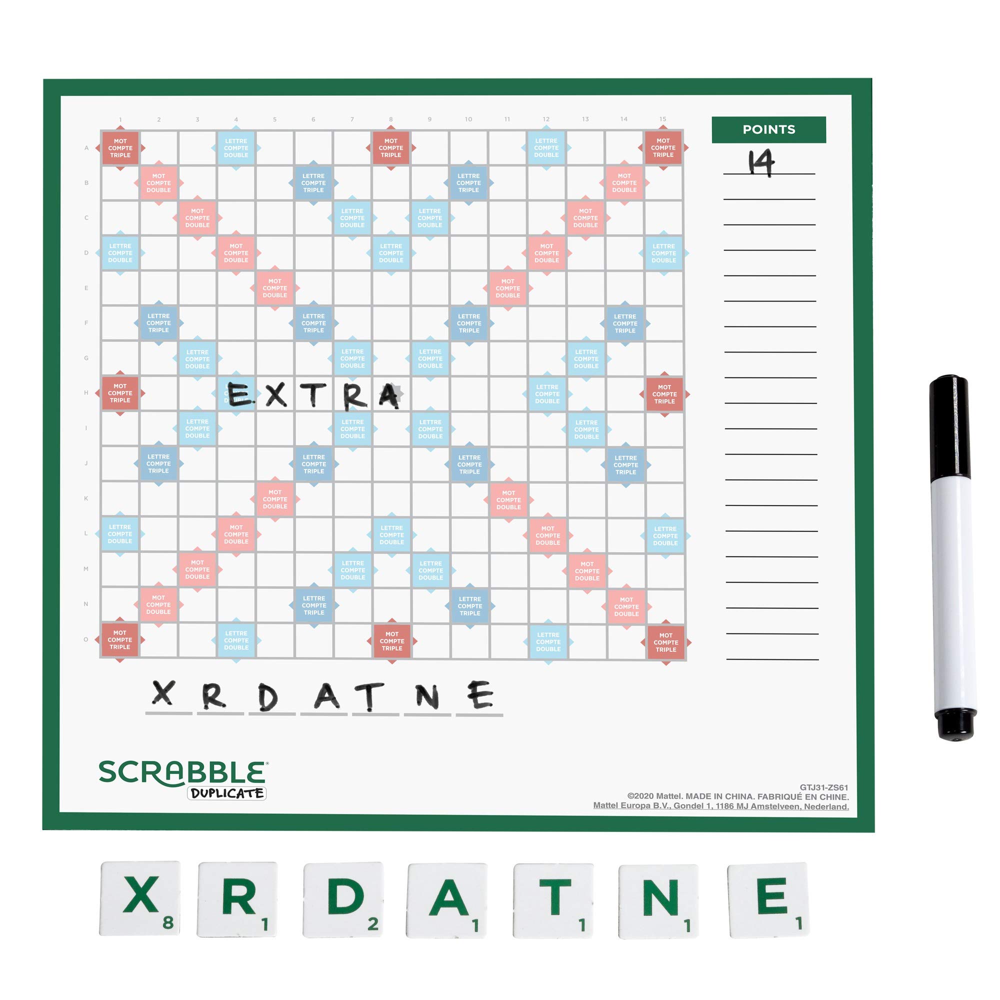 mattelgames Scrabble Duplicate, gra planszowa i listy na boisku, do 6 graczy jednocześnie, GTJ31