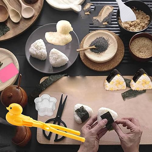 Miniatura 6 de Molde de arroz de pato, molde de bola de arroz, molde moldeador de arroz, molde de arroz de pato de goma, lindo molde de onigiri para bricolaje para