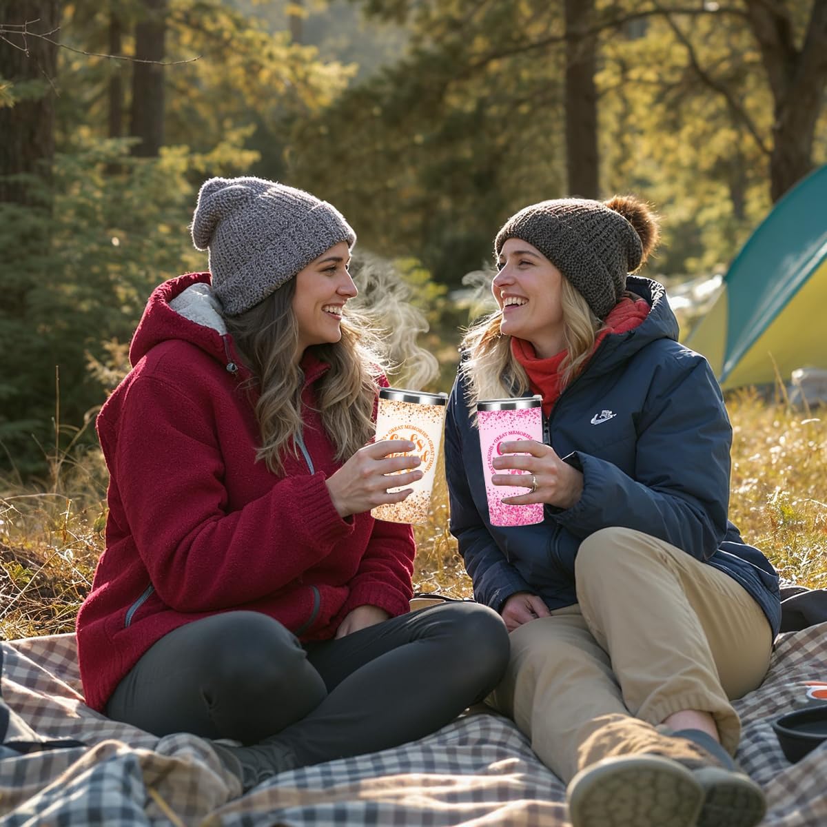 4 Pcs Girls Weekend Gifts for Women Bestie 20 oz Insulated Tumbler with Lid, Girls Trip Gifts Favors Stainless Steel Travel Tumbler Cups, Trip Vacation Bachelorette Party Camping Gift - Image 3