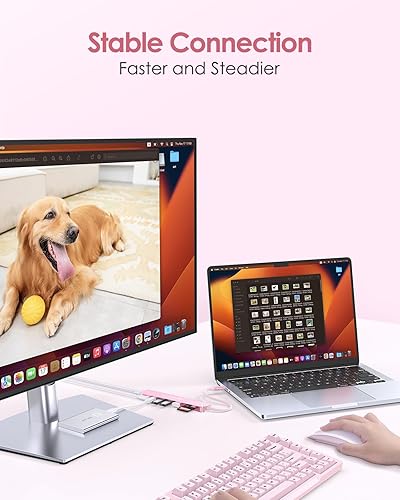 Miniatura 7 de LENTION Hub USB-C 8 en 1 con HDMI 4K 60Hz, entrega de energía de 100 W, datos USB C de 5 Gbps, 3 USB 3.0 y lector de tarjetas microSD y SD para