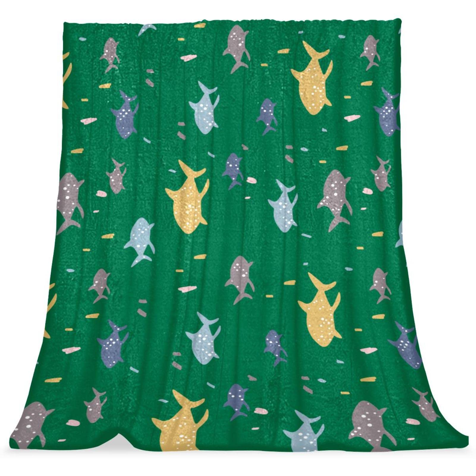 Couverture de lit poisson vert TBOUOBT pour des siestes douces dans la chambre d'enfant