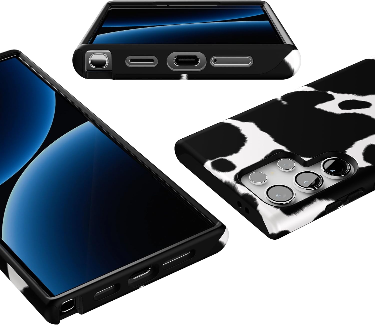 Casely Galaxy S24 Ultra Case | Current Mood | Cow Print | Essential Slim Dual-Layer Protective Design