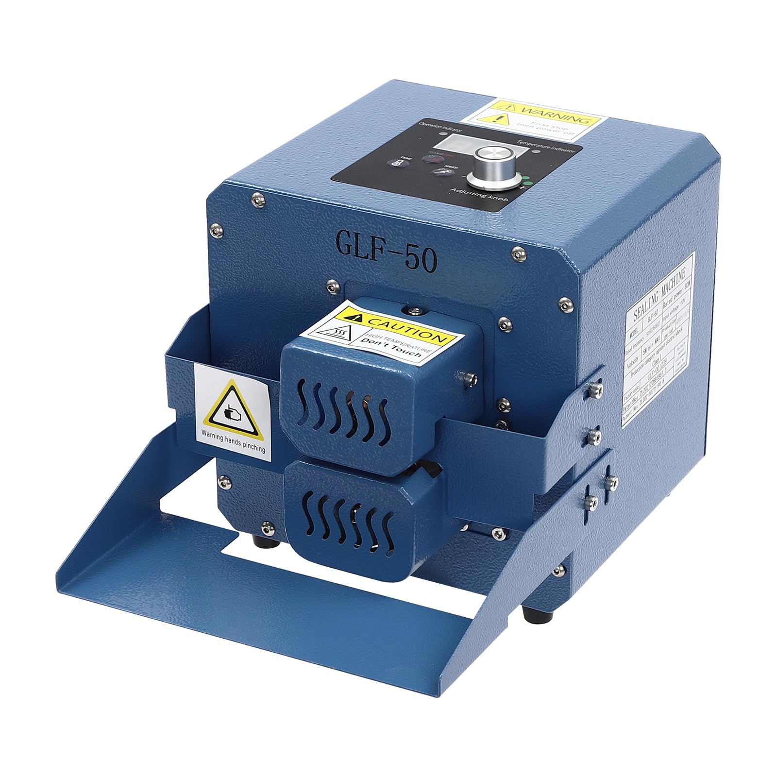 Heat Sealer Machine, Sealer Machine, Band Sealer, Commercial Plastic Bag Sealer, Heat Sealing Machine, 0-200°C Blue Automatic Sealer Machine, 80w, Support Plate, Raised Pads