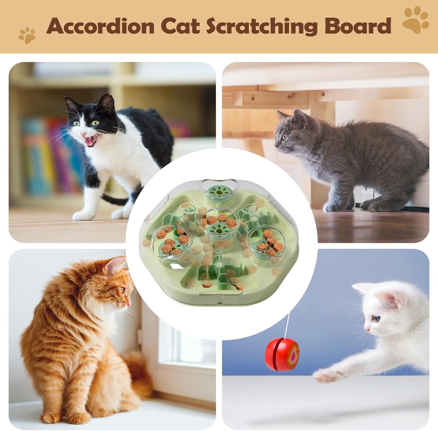 Treat Puzzle Toys for Dogs - Interactive Slow Feeding Game, Mental Challenge Feeder Toy Fun Activity Device Puppy Kitten Medium Large Breed Exercise Unit| Dynamic with Encouraging Food Search Action