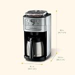 Cafetière automatique Cuisinart Burr Grind & Brew 10 tasses avec carafe thermique, programmable, Argent (DGB-950BCCNASC)