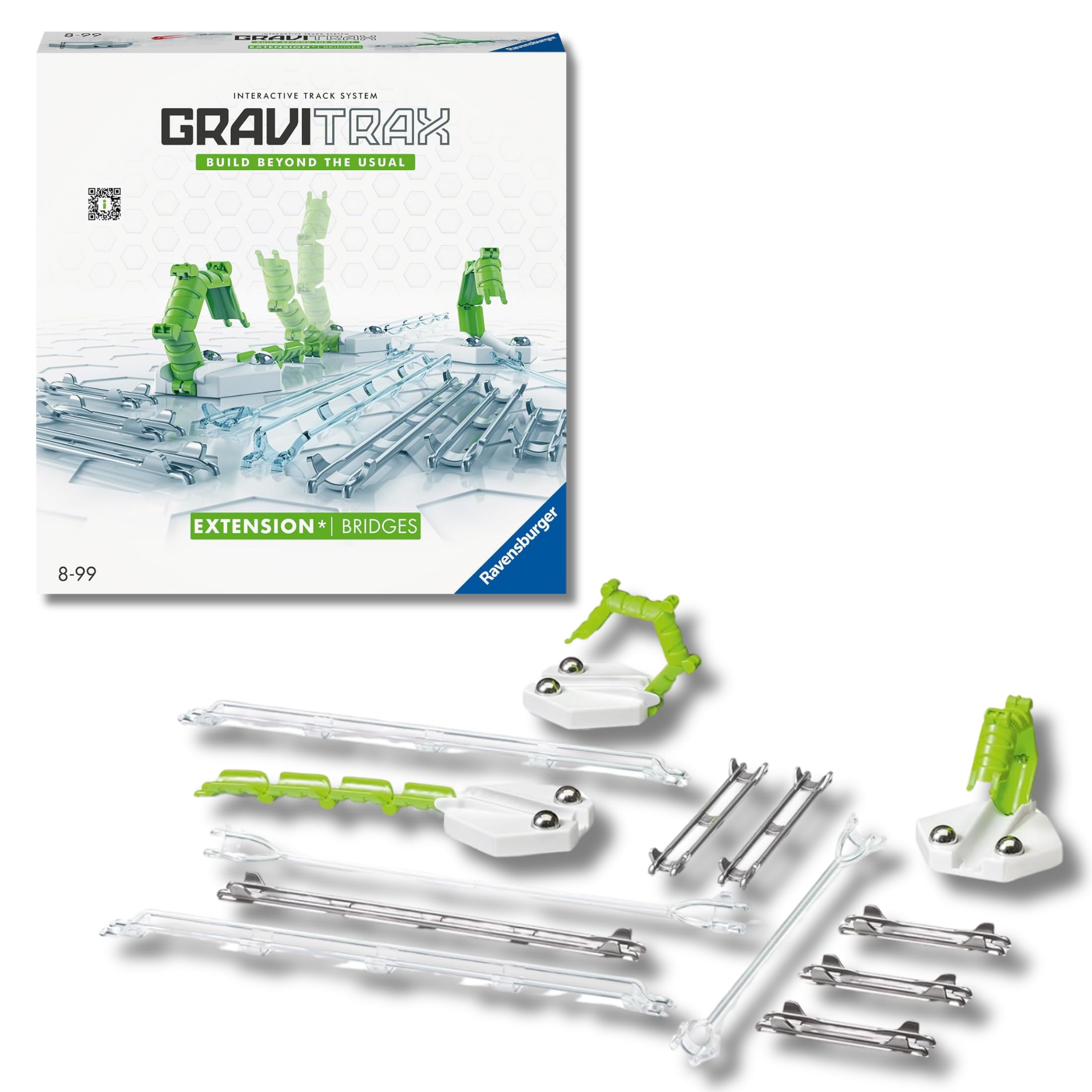 Ravensburger - Gravitrax Bridges | Circuito Canicas Con 14 Piezas | Rompecabezas Niños Con Canicas | Juegos Para Niños De 8 Años | Juegos Mesa Compatibles Con Todos Los Gravitrax