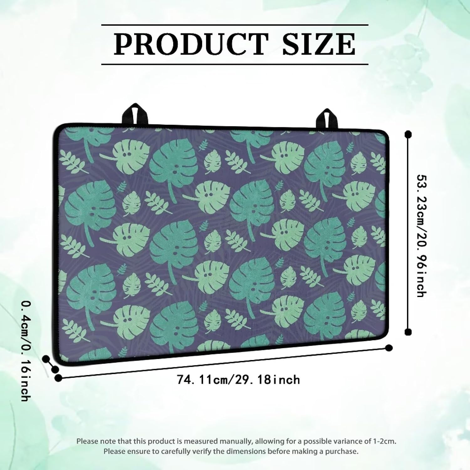 Poceacles Electric Stove Top Cover for Cooktop, Induction Electric Stove Cover Anti-slip Glass Cooktop Mat Extra Large Flat Top Stove Mat Easy Storage, Monstera Leaf Blue