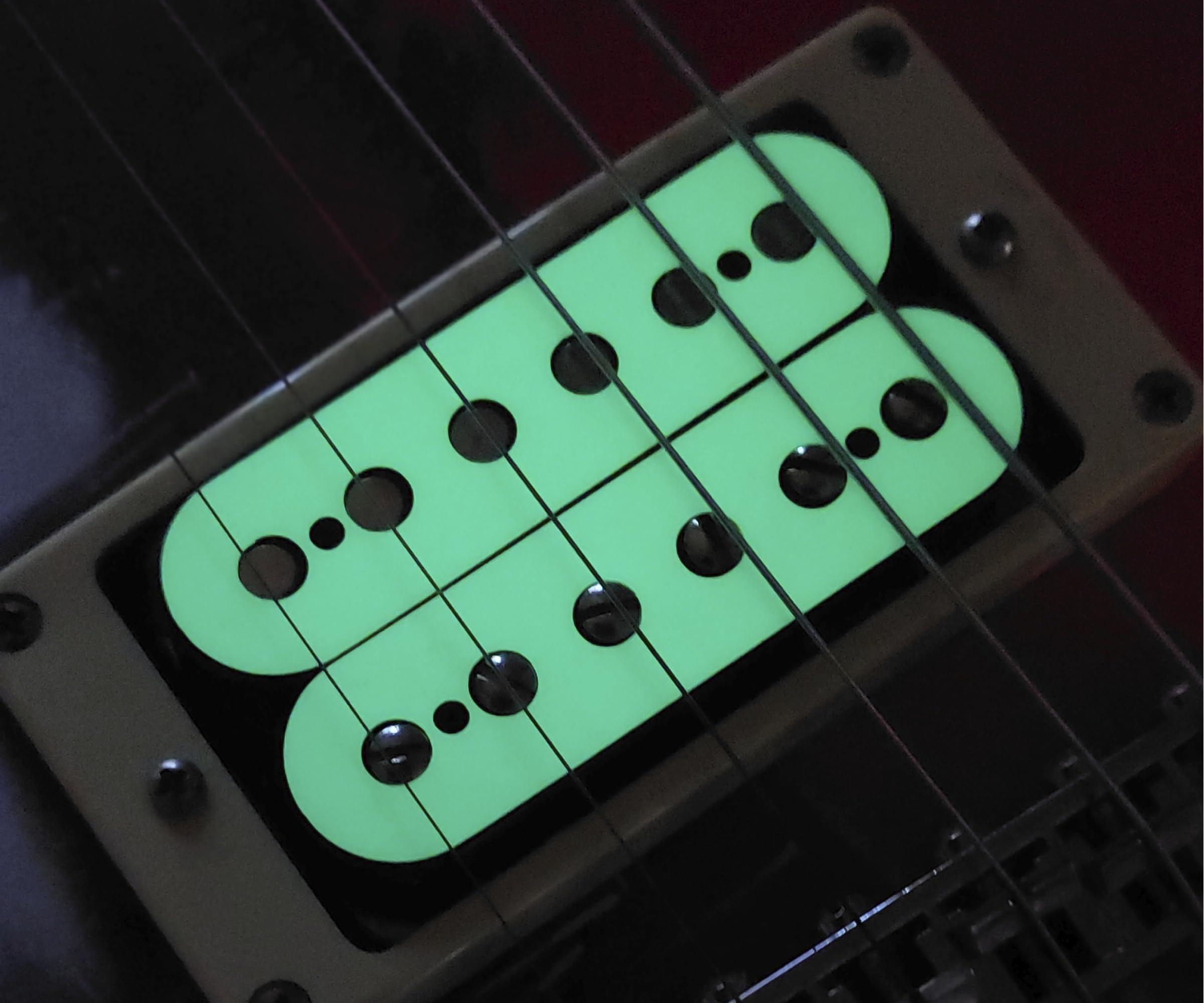 Luminous Guitar Pickup Inlay Decal Stickers. Glow in The Dark Vinyl. 7 Different Pickup Sizes