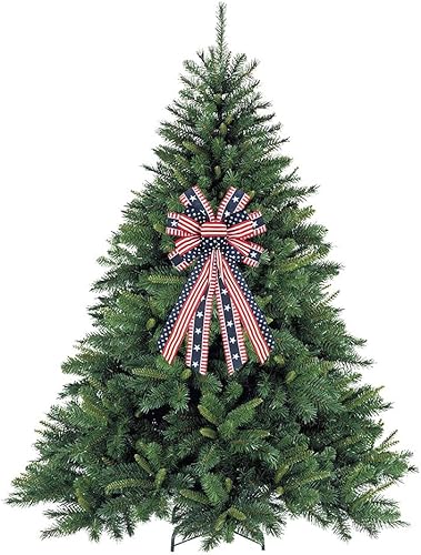 Miniatura 5 de ABTOLS Lazos patrióticos grandes para corona para puerta delantera, 4 de julio, rojo, azul, blanco, estrellas y rayas para corona, lazos patrióticos