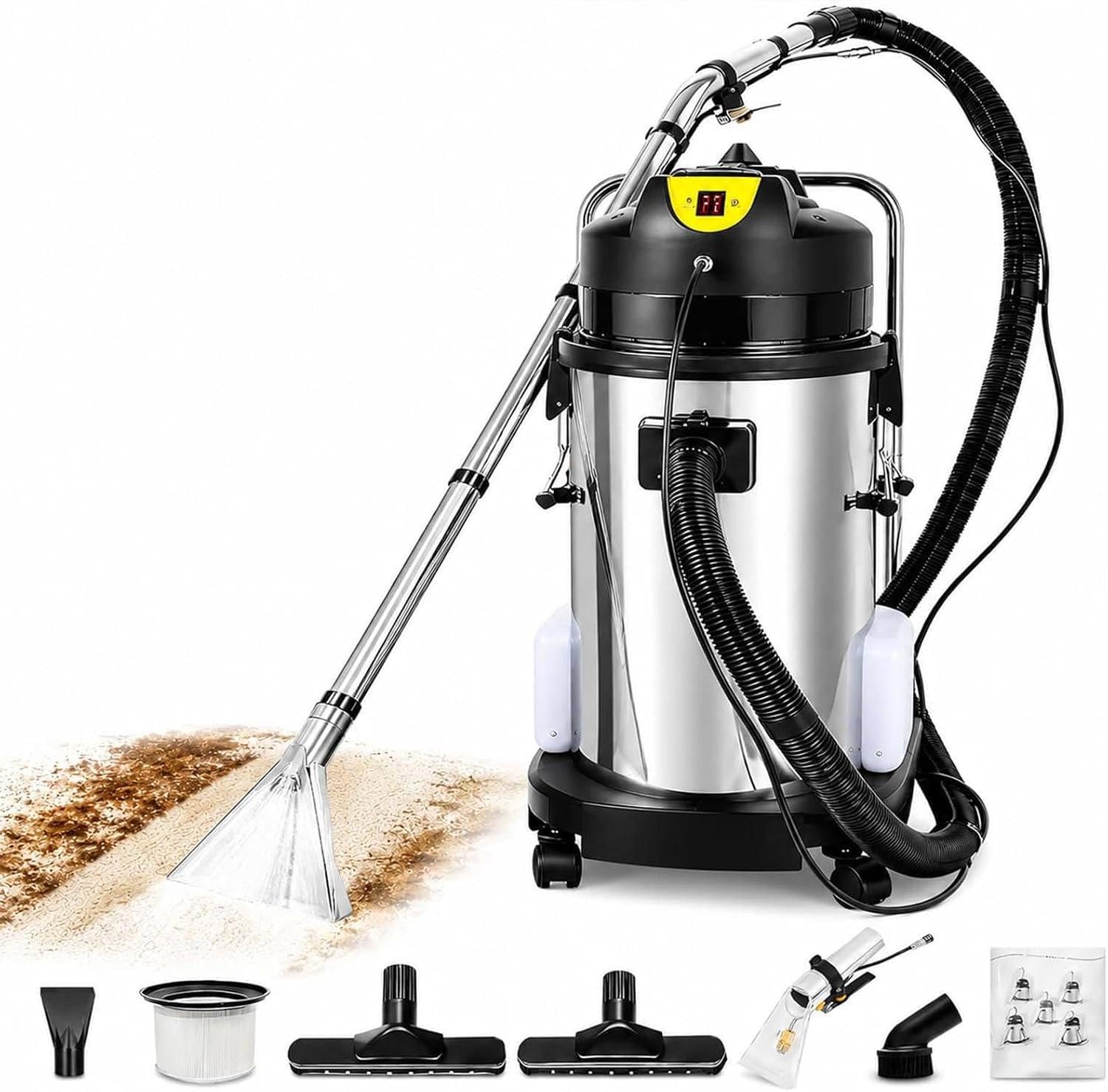 Gewerbliche Teppichreinigungsmaschine, 3-in-1-Tragbarer Saugwagen 30L