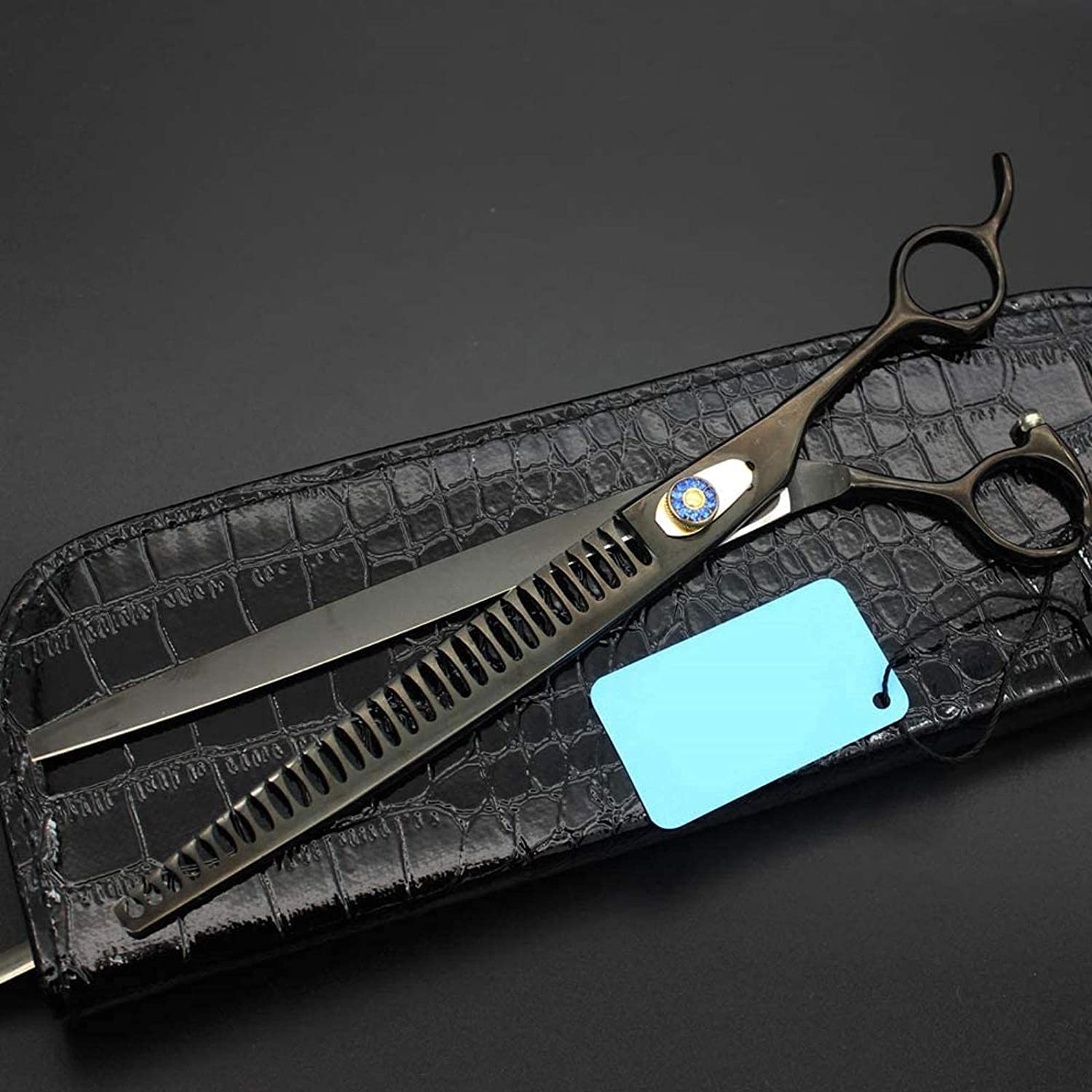Tijeras Peluqueria Canina, Kit résico gato asequipando corte de cabello tijeras de adelgazamiento tijeras curvas de 9 pulgadas, negro