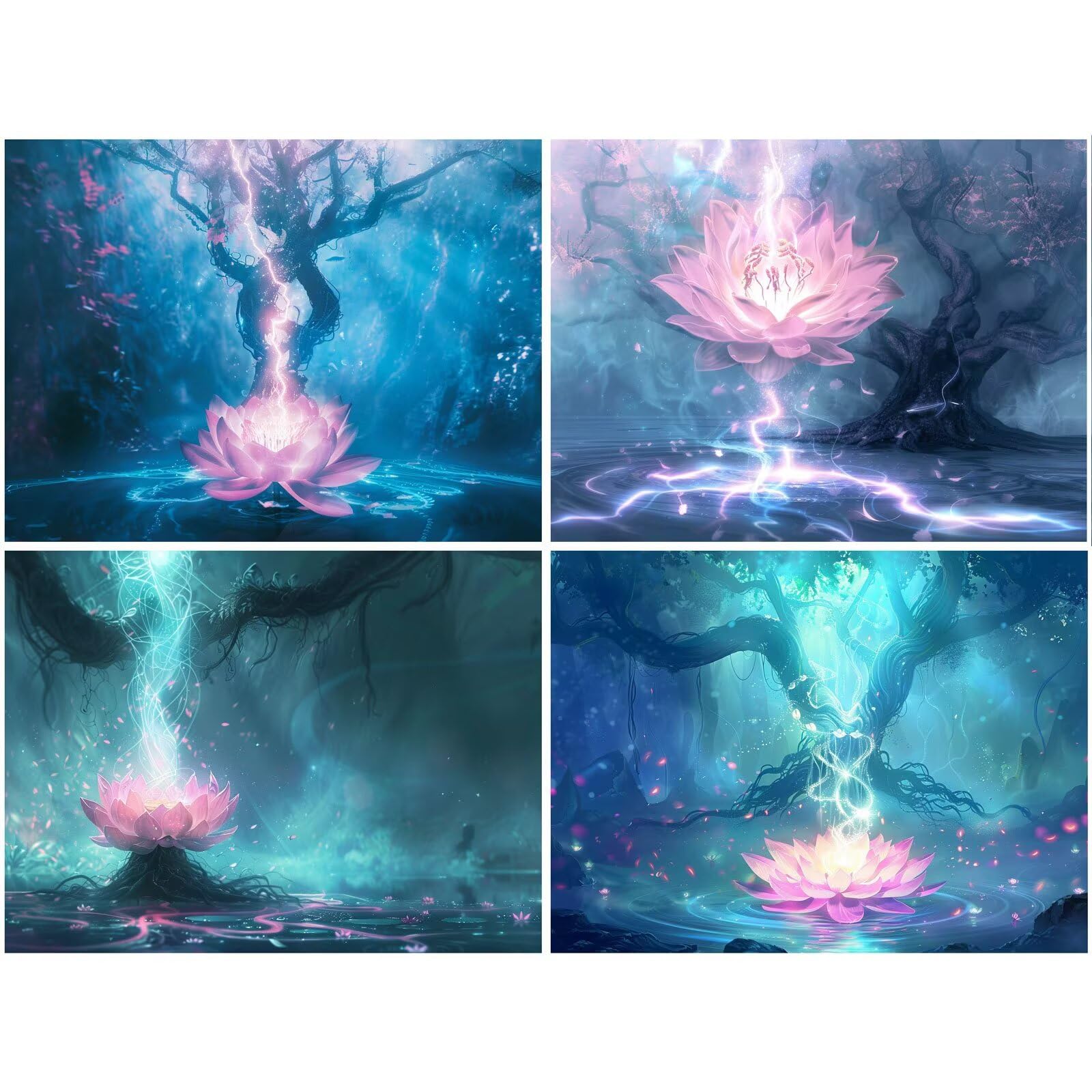Diamond Painting Eckige Steine 4er set Diamond Painting Landschaft 50x40cm 2026 New DIY Malen Nach Zahlen Erwachsene,Bastelset Kinder ab 6 Jahre,Kleine Geschenke für Frauen,Mädchen (Abstrakt-13) K-a27