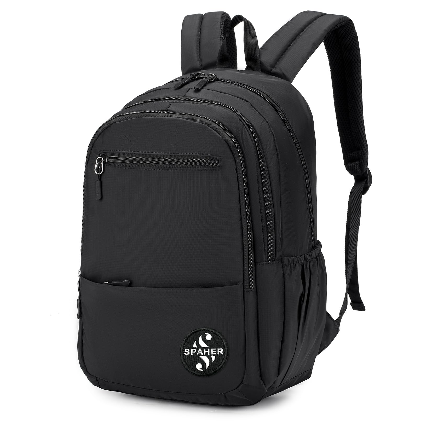 SPAHER Wizzair Cabin Bags 40x30x20 Lightweight Travel Backpack Waterproof Outdoor Sports Camping Cycling Mountaineering Hiking Casual Daypack 25L Rucksack Underseat Bag for Men Women Black