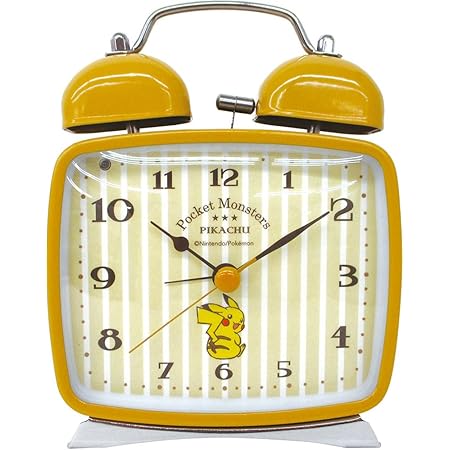 Amazon Co Jp ティーズ ポケモン 目覚まし時計 Pocket Monsters スクエアツインベルクロック ピカチュウ ふり向き Pm pf ホーム キッチン