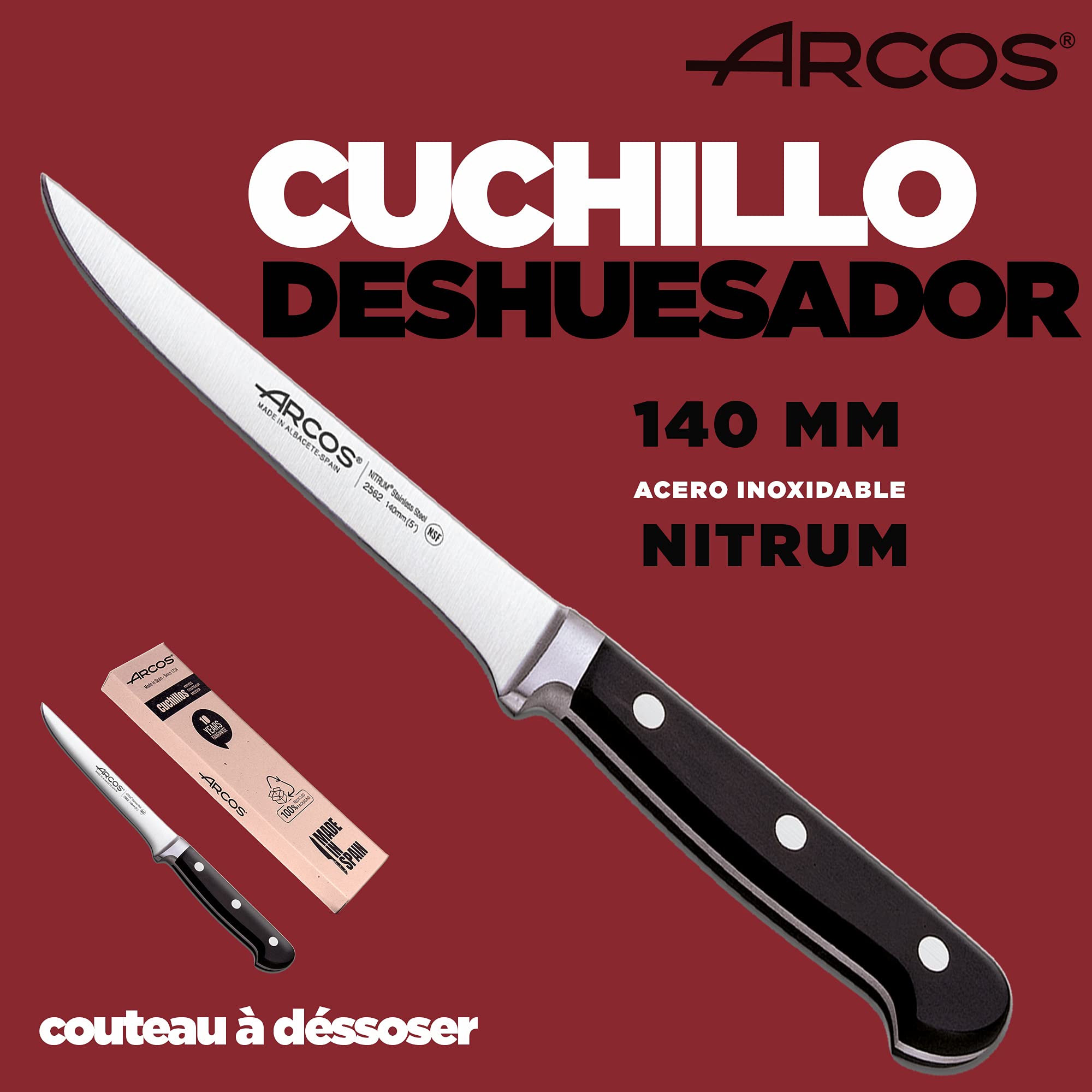 Arcos Cuchillo de Deshuesar 140 mm Clásica Envase Eco