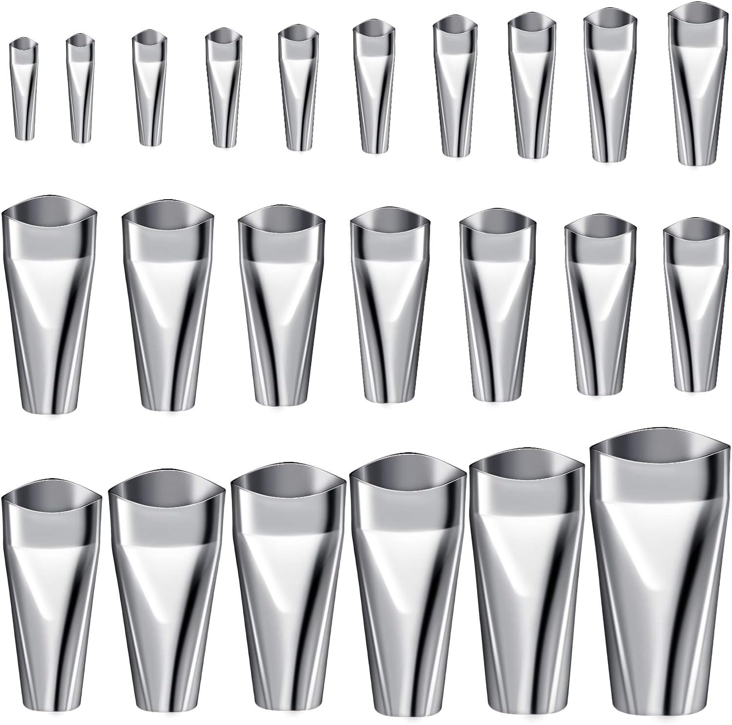 23 Pieces Caulking Finisher Kit Caulk Nozzle Applicator Stainless Steel Sealant Finishing Tool Caulk Nozzle Finisher Kit for Kitchen Bathroom Window, 23 Sizes