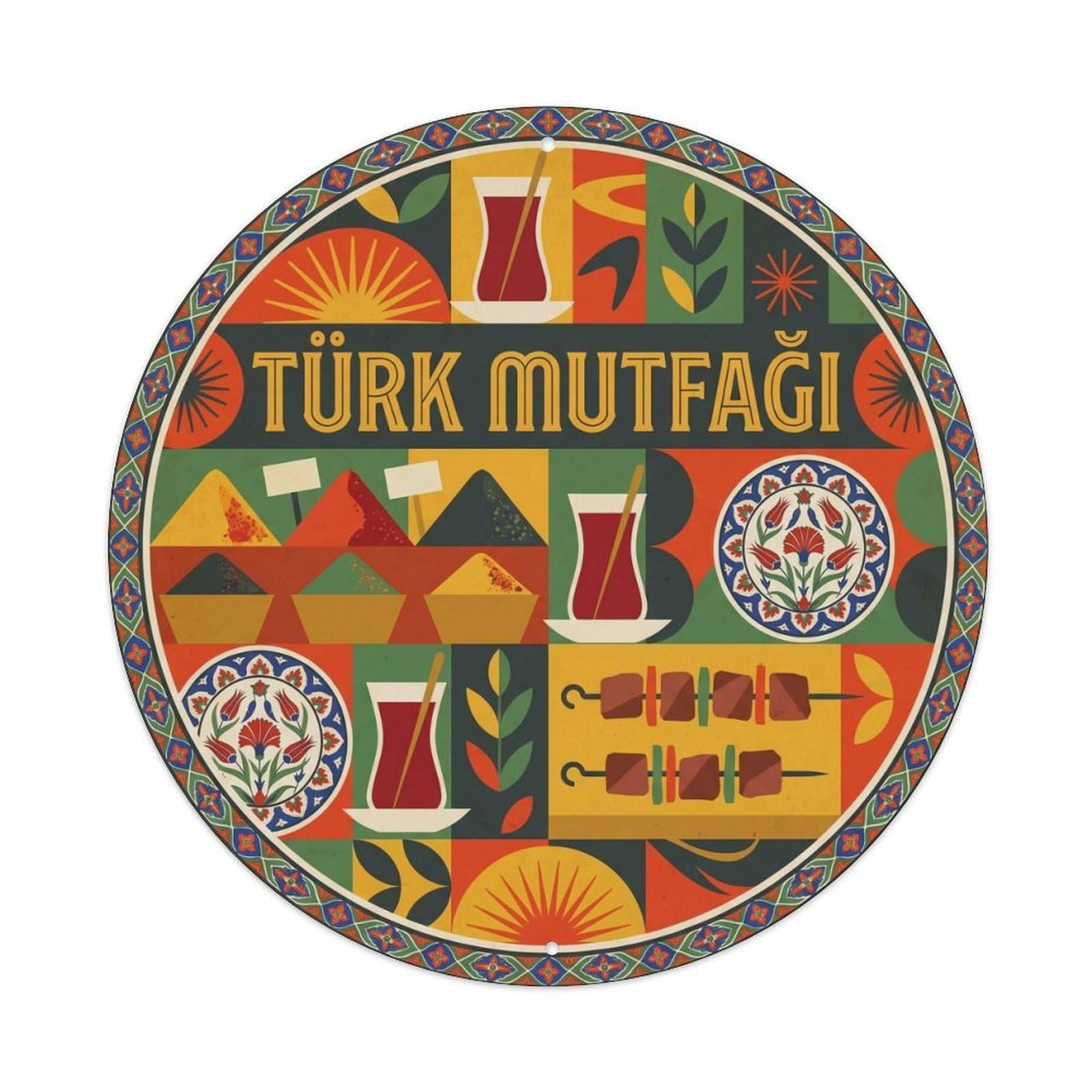 Turkey Cuisine Spice Bazaar Travel Cappadocia Journey Metal Tin Sign