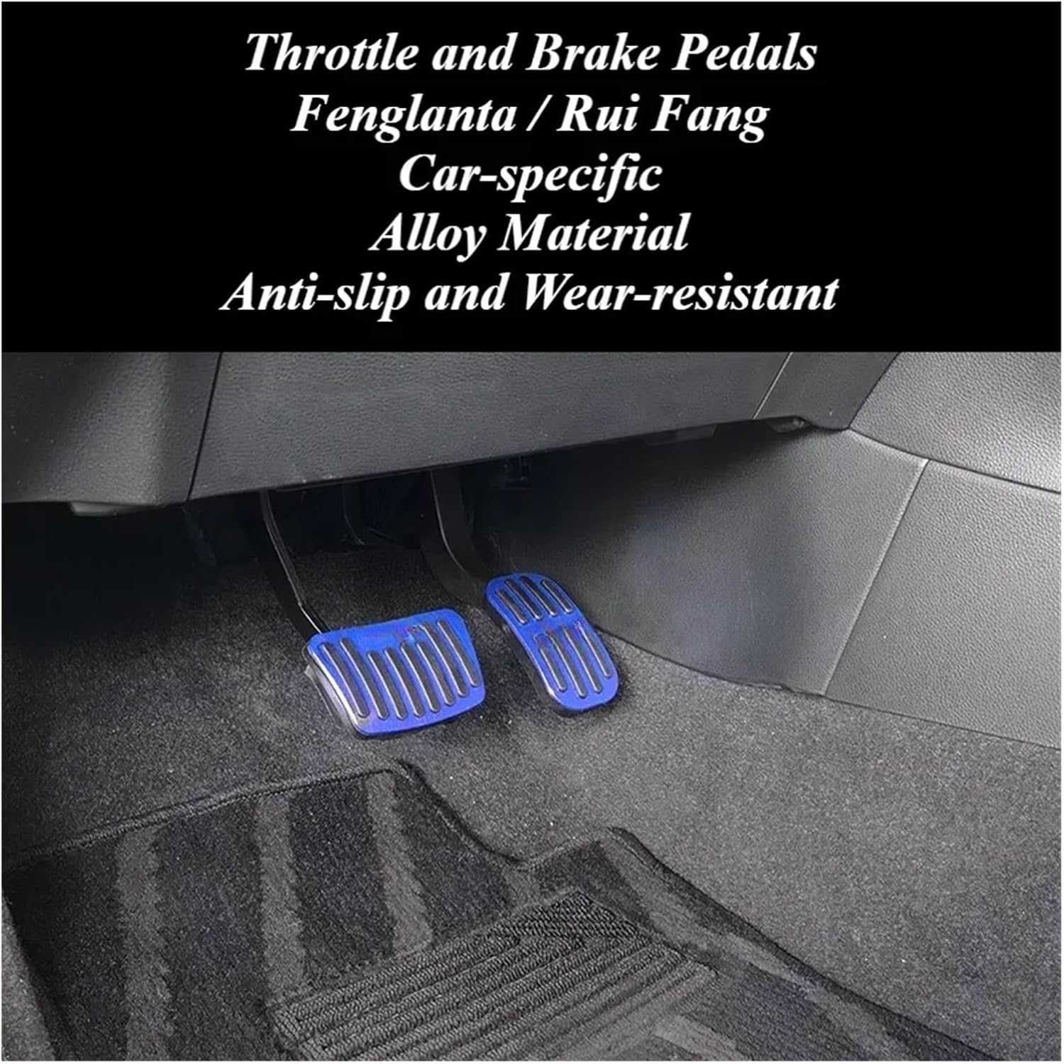 Compatible With Toyota Corolla CROSS Car Foot Pedal Pads Covers, Accelerator Brake Rest Pedal Non Slip Pads Mat Trim Accessories No Punching(2PCS Silver)