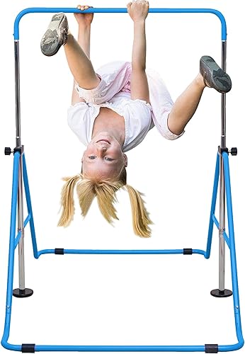 Miniatura 8 de RELIANCER Barras de gimnasia expandibles para niños barra de entrenamiento altura ajustable gimnasia horizontal barras de entrenamiento para niños