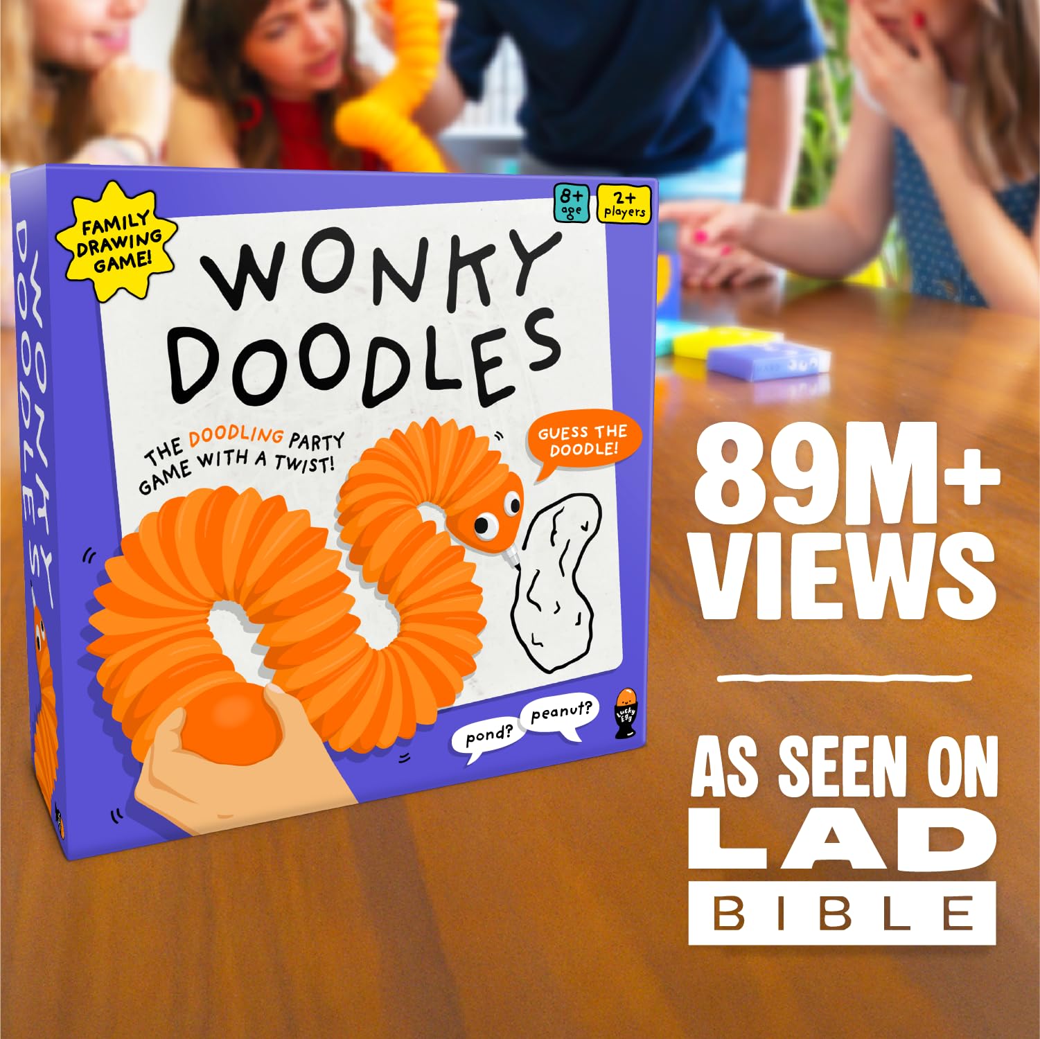Lucky Egg Wonky Doodles, Hilarious Drawing Games for Family Game Night & Parties - Image 3