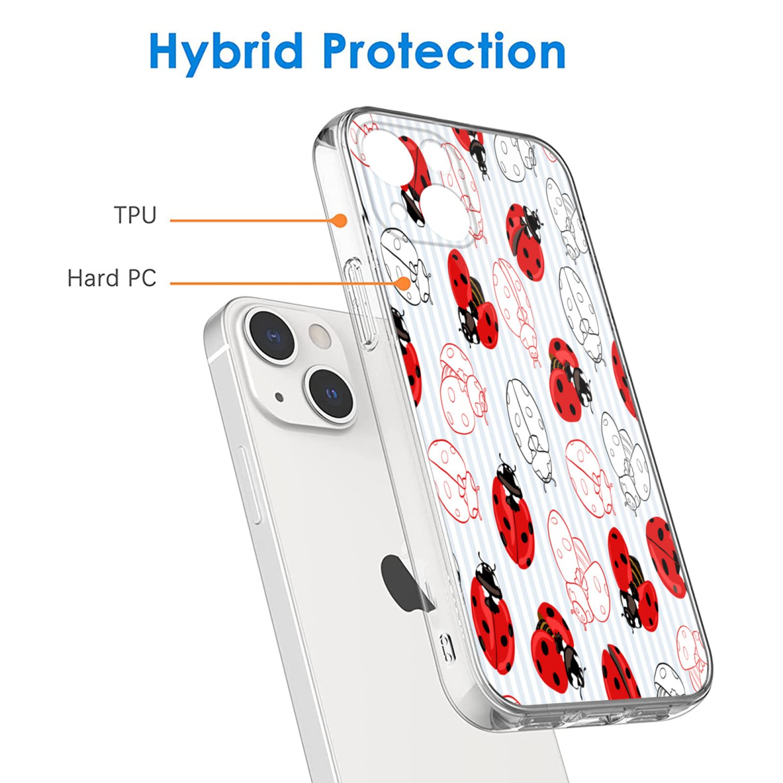 Amazon.co.jp: iPhone 13 Mini ケース 手描き てんとう虫 ウルトラ