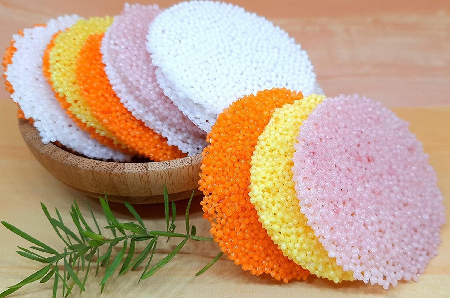 MINI MALL SUPER MARKET Home Made Colourful Sabudana/Sago Papad/Sabudana Coin Papad/Vrat/Fast Special Small Sago Fryum(250 Gm)